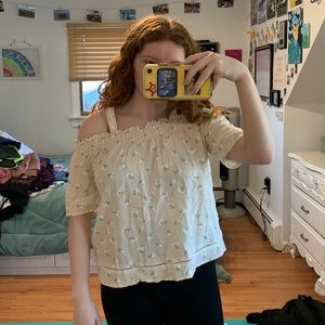 Floral cute boxy shirt